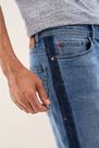 Salsa Jeans - Blue Loose Denim Shorts With Side Strip Salsa Jeans - Blue Loose Denim Shorts With Side Strip