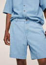 Mango - open blue Relaxed denim shorts, Men Mango - open blue Relaxed denim shorts, Men
