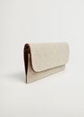 Mango - natural white Jute wallet with chain Mango - natural white Jute wallet with chain