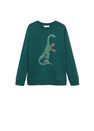 Mango - medium green Printed organic cotton sweatshirt Mango - medium green Printed organic cotton sweatshirt