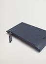 Mango - Medium Blue Saffiano-Effect Cardholder Mango - Medium Blue Saffiano-Effect Cardholder