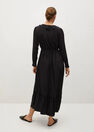 Mango - black Ruffled midi dress Mango - black Ruffled midi dress