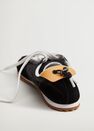Mango - black Leather mixed sneakers, Women Mango - black Leather mixed sneakers, Women