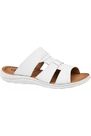 AM SHOE - White Slide Sandals, Men AM SHOE - White Slide Sandals, Men