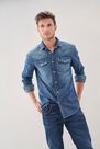 Salsa Jeans - Blue Slim Fit Denim Branded Shirt Salsa Jeans - Blue Slim Fit Denim Branded Shirt