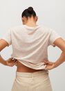 Mango - lt pastel brown 100% linen t-shirt, Women Mango - lt pastel brown 100% linen t-shirt, Women