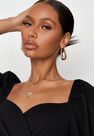 Missguided - Gold Gold Look T Bar 2 Row Coin Pendant Necklace Missguided - Gold Gold Look T Bar 2 Row Coin Pendant Necklace