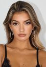 Missguided - Gold Gold Look Diamante Hoop Earrings Missguided - Gold Gold Look Diamante Hoop Earrings