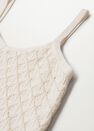 Mango - light beige Knitted cropped top, Women Mango - light beige Knitted cropped top, Women