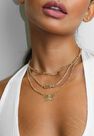 Missguided - Gold Filigree Butterfly Layered Necklace Missguided - Gold Filigree Butterfly Layered Necklace