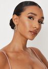 Missguided - Gold Gold Look Grey Double Link Drop Earrings Missguided - Gold Gold Look Grey Double Link Drop Earrings