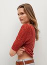 Mango - red Oversize crochet sweater, Women Mango - red Oversize crochet sweater, Women