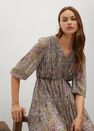 Mango - green Printed pleated dress Mango - green Printed pleated dress