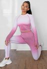 Missguided - Pink Ombre Seamless Long Sleeve Gym Top Missguided - Pink Ombre Seamless Long Sleeve Gym Top