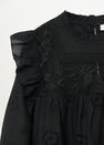 Mango - black Frilled openwork blouse Mango - black Frilled openwork blouse