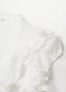 Mango - natural white Ruffle sweatshirt with openwork details Mango - natural white Ruffle sweatshirt with openwork details