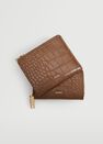 Mango - medium brown Croc-effect wallet, Women Mango - medium brown Croc-effect wallet, Women