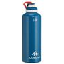 QUECHUA - 500 aluminium 1 l hiking water bottle with quick opening top - blue QUECHUA - 500 aluminium 1 l hiking water bottle with quick opening top - blue