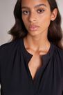 Salsa Jeans - Black Jersey blouse in pleated fabric Salsa Jeans - Black Jersey blouse in pleated fabric