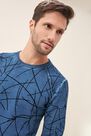 Salsa Jeans - Blue Cotton sweater with effects Salsa Jeans - Blue Cotton sweater with effects