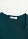 Mango - Dark Blue Asymmetric Knit Sweater Mango - Dark Blue Asymmetric Knit Sweater