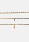 Missguided - Gold Gold Look Snake Drop Choker Multirow Necklace Missguided - Gold Gold Look Snake Drop Choker Multirow Necklace