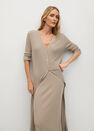 Mango - lt pastel grey Ribbed long cardigan Mango - lt pastel grey Ribbed long cardigan