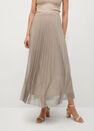 Mango - light beige Metallic pleated skirt Mango - light beige Metallic pleated skirt