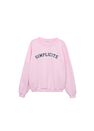 Mango - Medium Pink Printed Cotton Sweatshirt, Women Mango - Medium Pink Printed Cotton Sweatshirt, Women