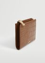 Mango - medium brown Croc-effect wallet, Women Mango - medium brown Croc-effect wallet, Women