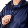 QUECHUA - Medium Men's country walking rain coat - NH100 Raincut Full Zip, Dark Petrol Blue QUECHUA - Medium Men's country walking rain coat - NH100 Raincut Full Zip, Dark Petrol Blue