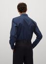 Mango - Navy Slim fit Tailored cotton shirt Mango - Navy Slim fit Tailored cotton shirt