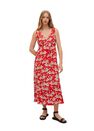 Mango - Red Printed Cut-Out Detail Dress, Women Mango - Red Printed Cut-Out Detail Dress, Women