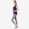 NYAMBA - XS Women's Slim T-Shirt 500 - Navy Blue NYAMBA - XS Women's Slim T-Shirt 500 - Navy Blue