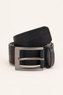 Salsa Jeans - Black Leather belt with engraved logo Salsa Jeans - Black Leather belt with engraved logo