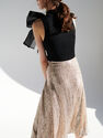 Reserved - Golden Sequin Skirt, Women Reserved - Golden Sequin Skirt, Women