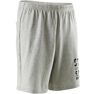 DOMYOS - 8-9Y Boys' Gym Shorts 100 - Heathered/Print - Grey DOMYOS - 8-9Y Boys' Gym Shorts 100 - Heathered/Print - Grey