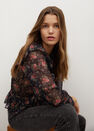 Mango - red Ruffled floral blouse Mango - red Ruffled floral blouse