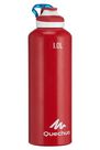 QUECHUA - Flask 500 Alum. water bottle | Quick-open cap - 1 L - red, Unique Size QUECHUA - Flask 500 Alum. water bottle | Quick-open cap - 1 L - red, Unique Size