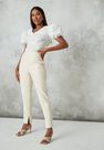 Missguided - White Poplin Ruched Puff Sleeve Top Missguided - White Poplin Ruched Puff Sleeve Top