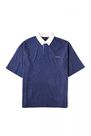 Urban Outfitters - Navy Iets Frans'.. Washed Rugby Polo Shirt Urban Outfitters - Navy Iets Frans'.. Washed Rugby Polo Shirt
