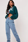 Missguided - Blue High Waisted Jogger Mom Jeans Missguided - Blue High Waisted Jogger Mom Jeans