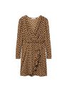 Mango - brown Textured ruffled dress Mango - brown Textured ruffled dress