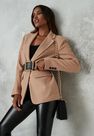 Missguided - Camel Boyfriend Blazer Coat Missguided - Camel Boyfriend Blazer Coat