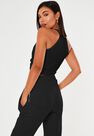 Missguided - Black Black Rib Ruched Front Racer Neck Vest Top Missguided - Black Black Rib Ruched Front Racer Neck Vest Top