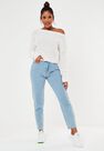 Missguided - White Off The Shoulder Knitted Jumper Missguided - White Off The Shoulder Knitted Jumper
