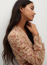 Mango - light beige Printed ruched dress Mango - light beige Printed ruched dress