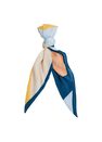 Mango - Lt-pastel blue Printed pleated scarf Mango - Lt-pastel blue Printed pleated scarf