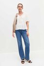 Reserved - White Blouse with lace and peplum hem Reserved - White Blouse with lace and peplum hem