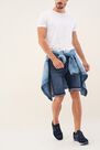 Salsa Jeans - Blue Loose Denim Shorts With Side Strip Salsa Jeans - Blue Loose Denim Shorts With Side Strip